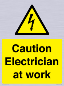 Caution Electrician at work